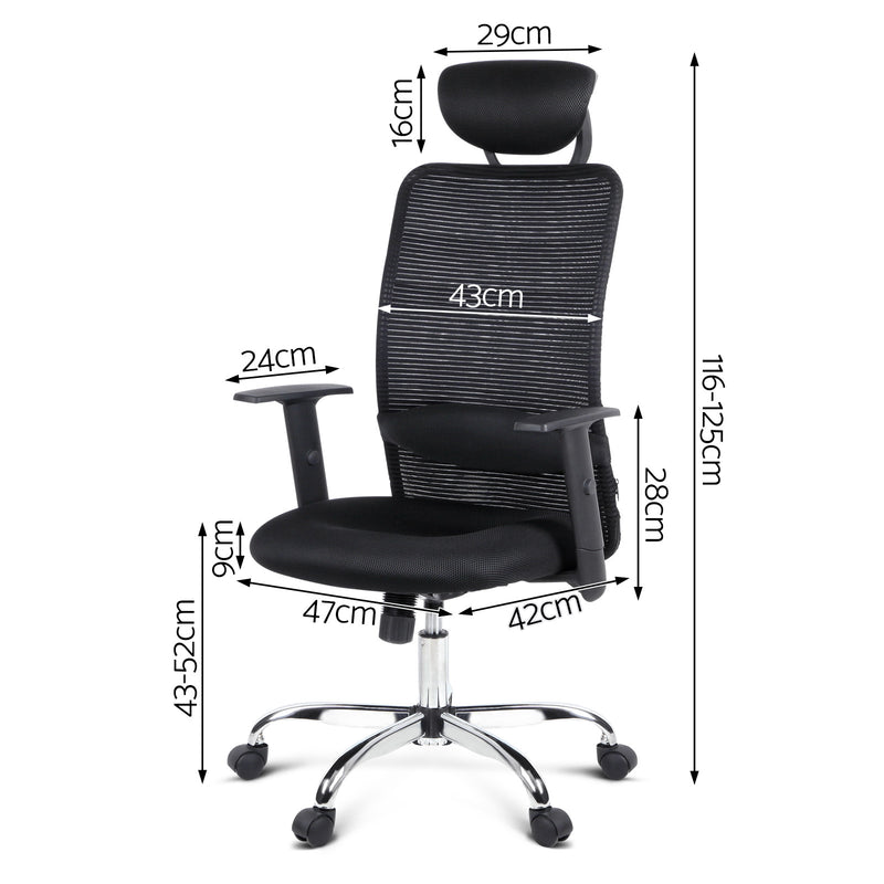 Mesh High Back Office Desk Chair - Black - Sale Now