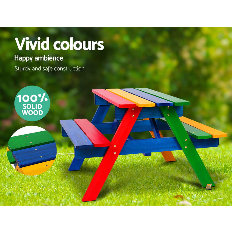 Keezi Kids Wooden Picnic Bench Set - Sale Now