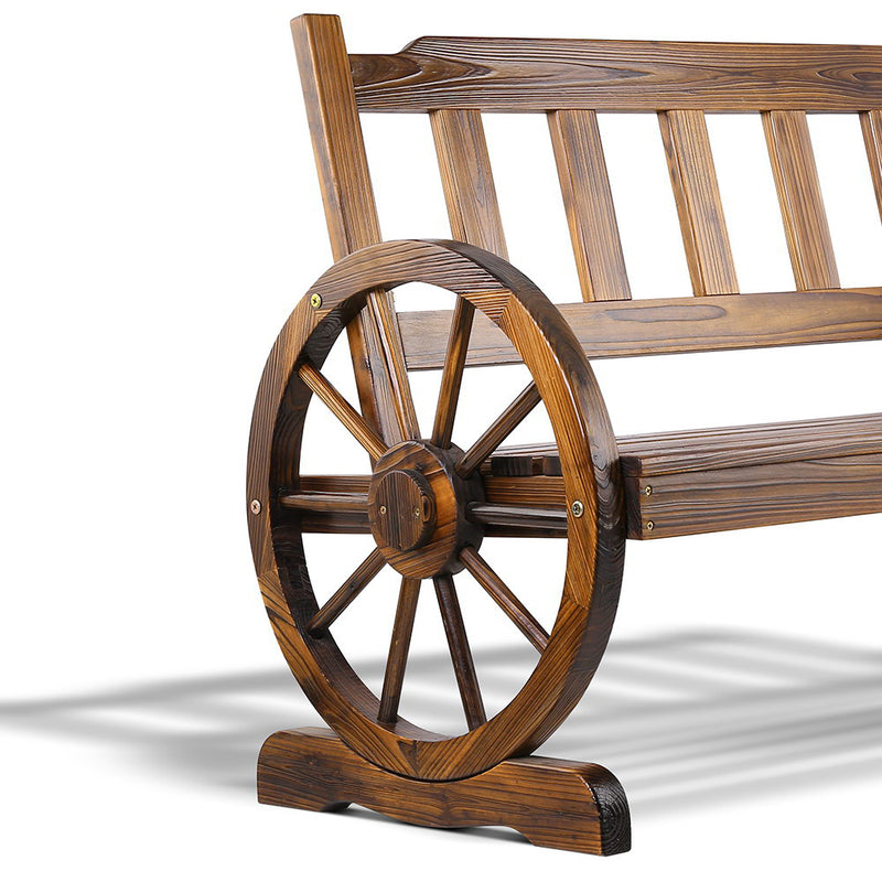 Gardeon Wooden Wagon Wheel Chair - Sale Now