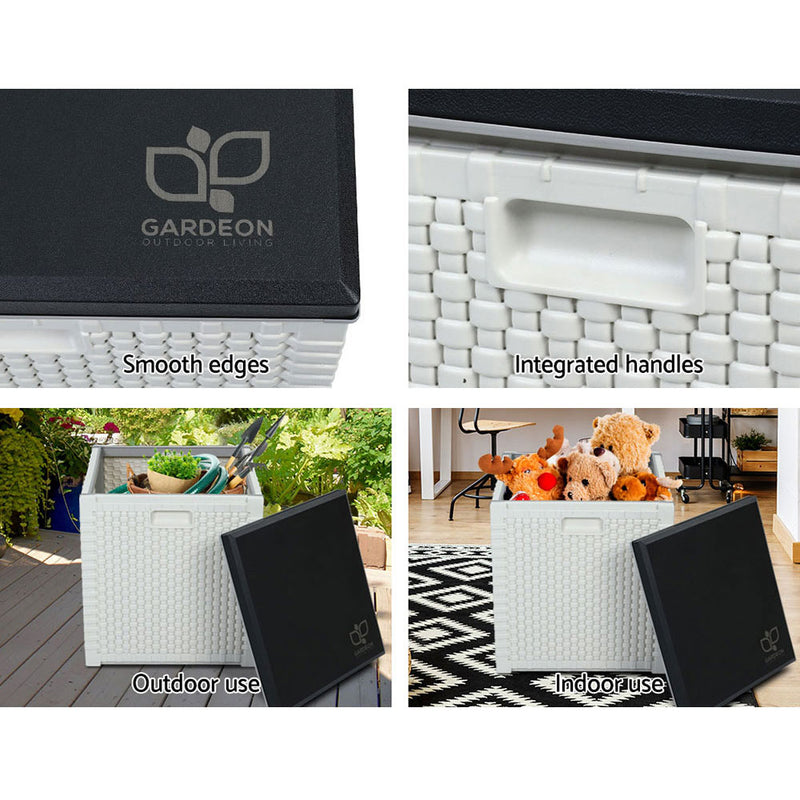 Gardeon Outdoor Storage Box Seat Bench Deck Organiser 106L - Sale Now