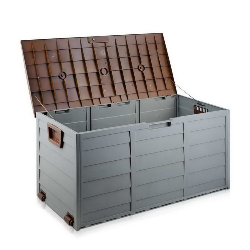 Giantz 290L Outdoor Storage Box - Brown - Sale Now