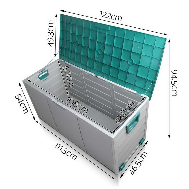 Giantz 290L Outdoor Storage Box - Green - Sale Now
