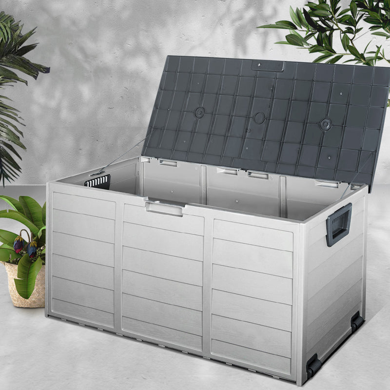 Giantz 290L Outdoor Storage Box - Grey - Sale Now