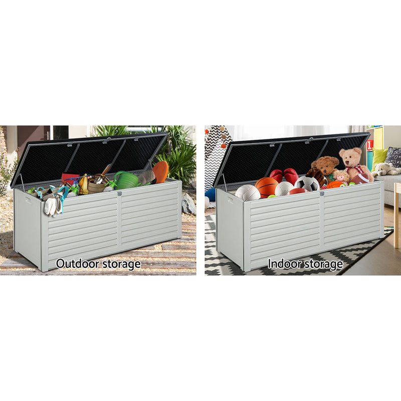 Gardeon Outdoor Storage Box Bench Seat Toy Tool Sheds 390L - Sale Now