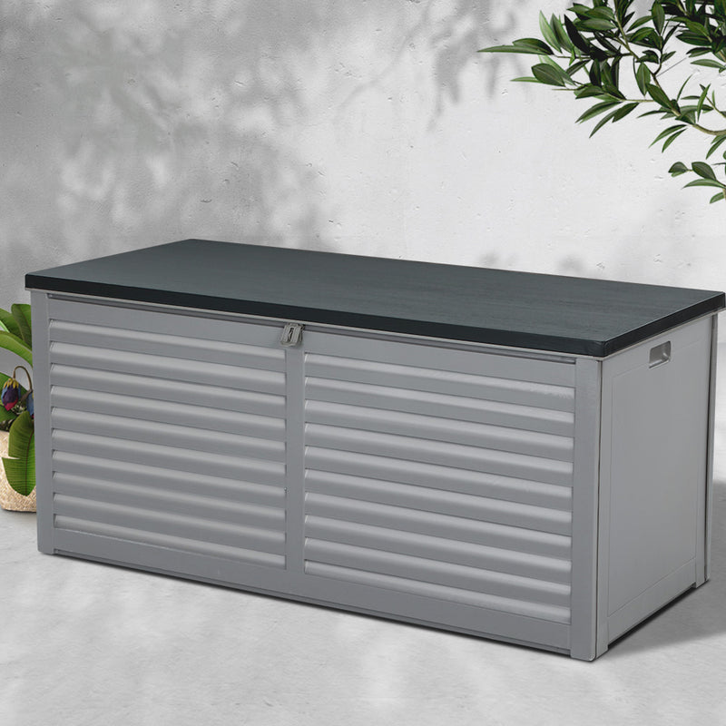 Gardeon Outdoor Storage Box Bench Seat Garden Sheds Chest 490L - Sale Now