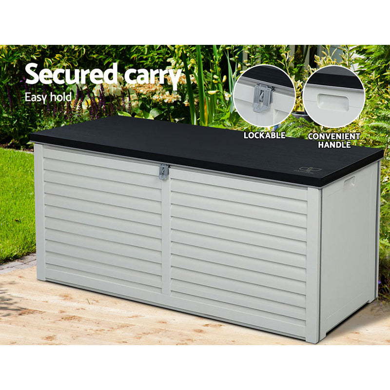 Gardeon 490L Outdoor Storage Box Bench Seat Toy Tool Sheds Chest - Sale Now