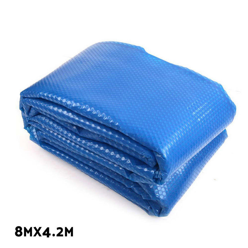 Aquabuddy Solar Swimming Pool Cover Blanket Bubble Roller Adjustable 8 X 4.2M - Sale Now