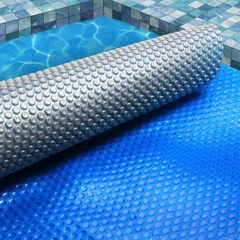Aquabuddy 9.5M X5M Solar Swimming Pool Cover 400 Micron Outdoor Bubble Blanket - Sale Now