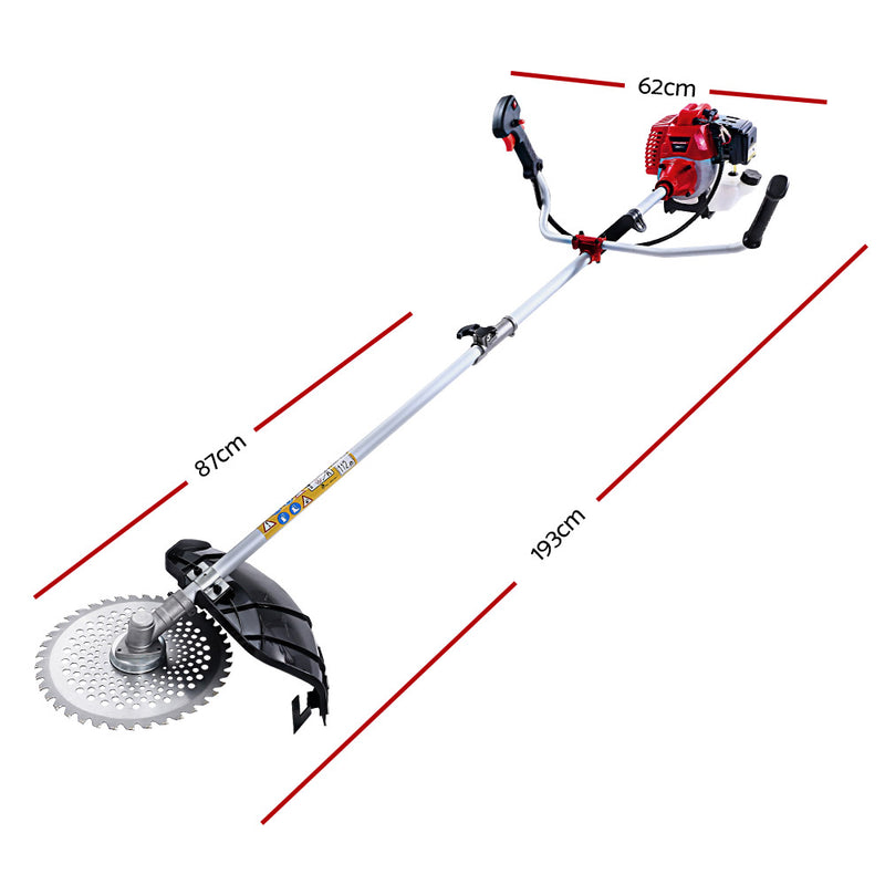 Giantz 62CC Pole Chainsaw Petrol 7 In 1 Brush Cutter Whipper Snipper Multi Tools - Sale Now