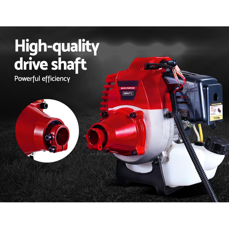 Giantz 62CC Pole Chainsaw Petrol 7 In 1 Brush Cutter Whipper Snipper Multi Tools - Sale Now