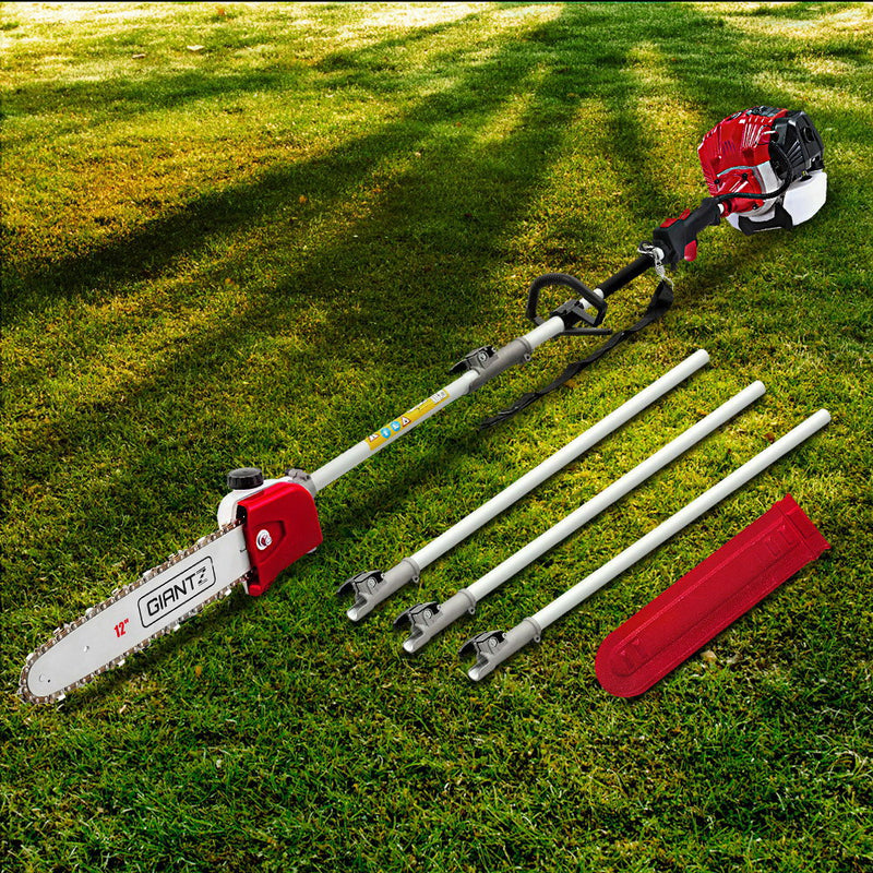Giantz 65CC Pole Chainsaw Petrol Chain Saw Brush Cutter Brushcutter Tree - Sale Now