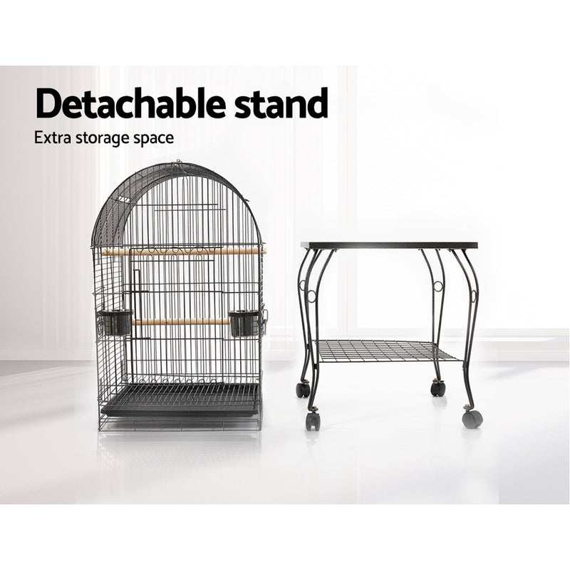 i.Pet Large Bird Cage with Perch - Black - Sale Now