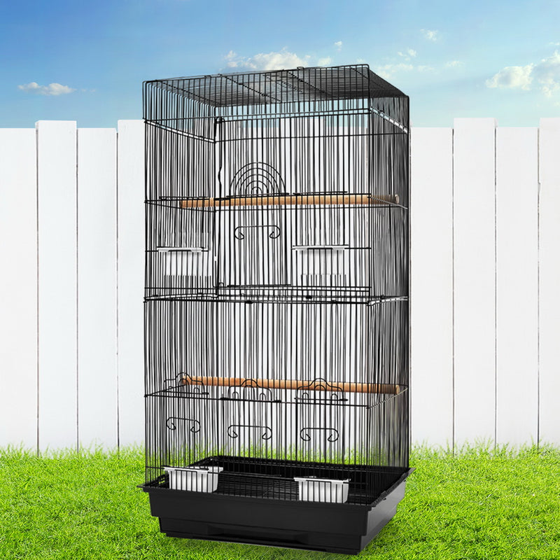 i.Pet Medium Bird Cage with Perch - Black - Sale Now