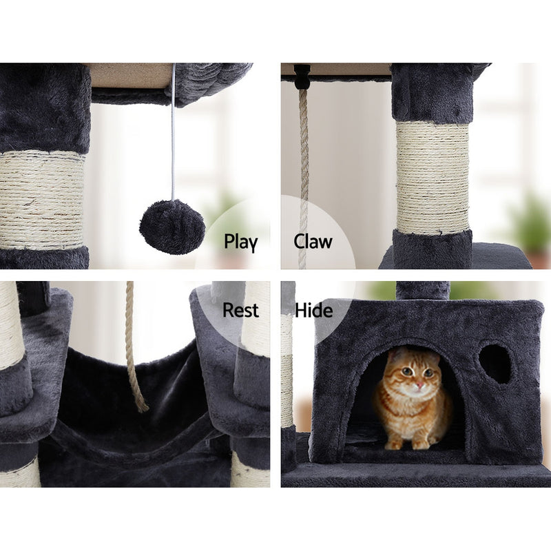 i.Pet Cat Tree Trees Scratching Post Scratcher Tower Condo House Furniture Wood - Sale Now
