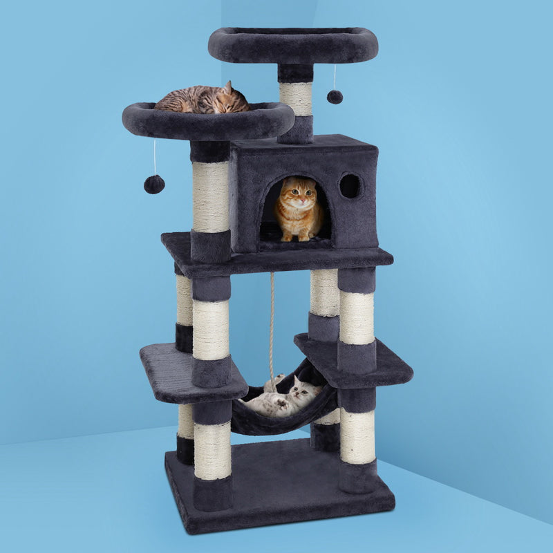 i.Pet Cat Tree Trees Scratching Post Scratcher Tower Condo House Furniture Wood - Sale Now
