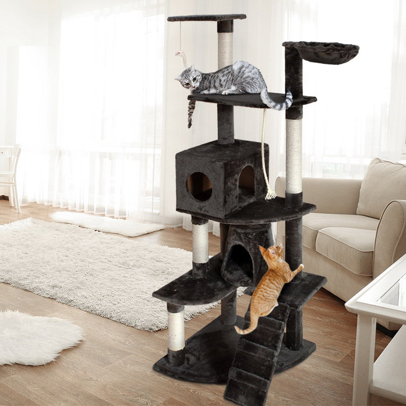 i.Pet Cat Tree 193cm Trees Scratching Post Scratcher Tower Condo House Furniture Wood - Sale Now