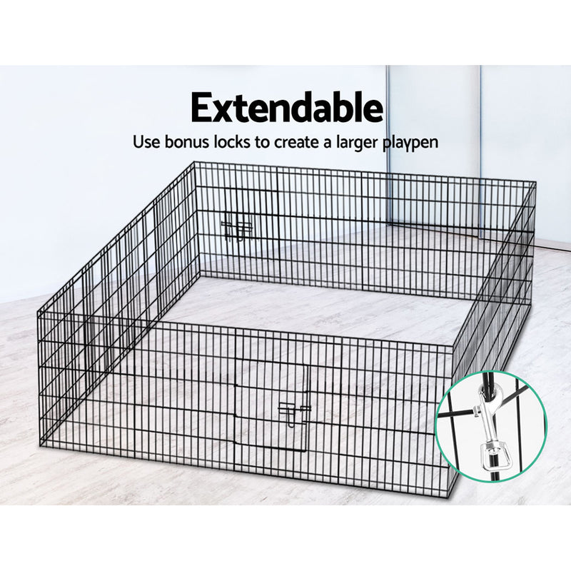 i.Pet 30" 8 Panel Pet Dog Playpen Puppy Exercise Cage Enclosure Play Pen Fence - Sale Now
