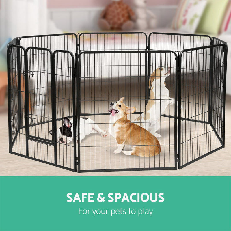 i.Pet 8 Panel Pet Dog Playpen Puppy Exercise Cage Enclosure Fence Play Pen 80x100cm - Sale Now