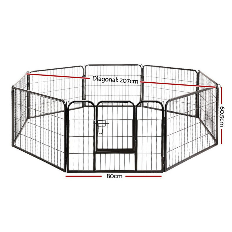 i.Pet 8 Panel Pet Dog Playpen Puppy Exercise Cage Enclosure Fence Play Pen 80x60cm - Sale Now