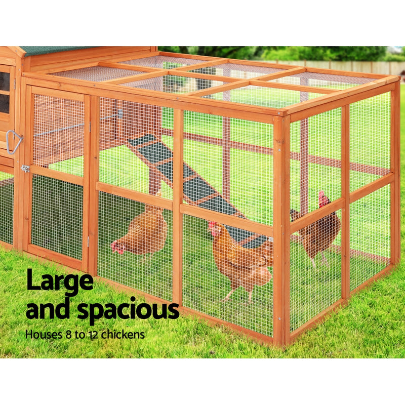 i.Pet Chicken Coop Coops Wooden Rabbit Hutch Hen Chook House Ferret Large Run XL - Sale Now