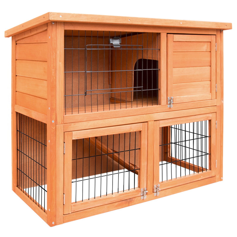 i.Pet Rabbit Hutch Hutches Large Metal Run Wooden Cage Chicken Coop Guinea Pig