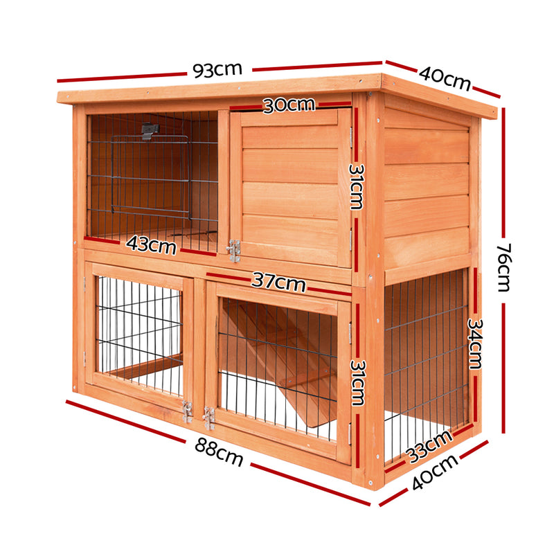 i.Pet Rabbit Hutch Hutches Large Metal Run Wooden Cage Chicken Coop Guinea Pig - Sale Now