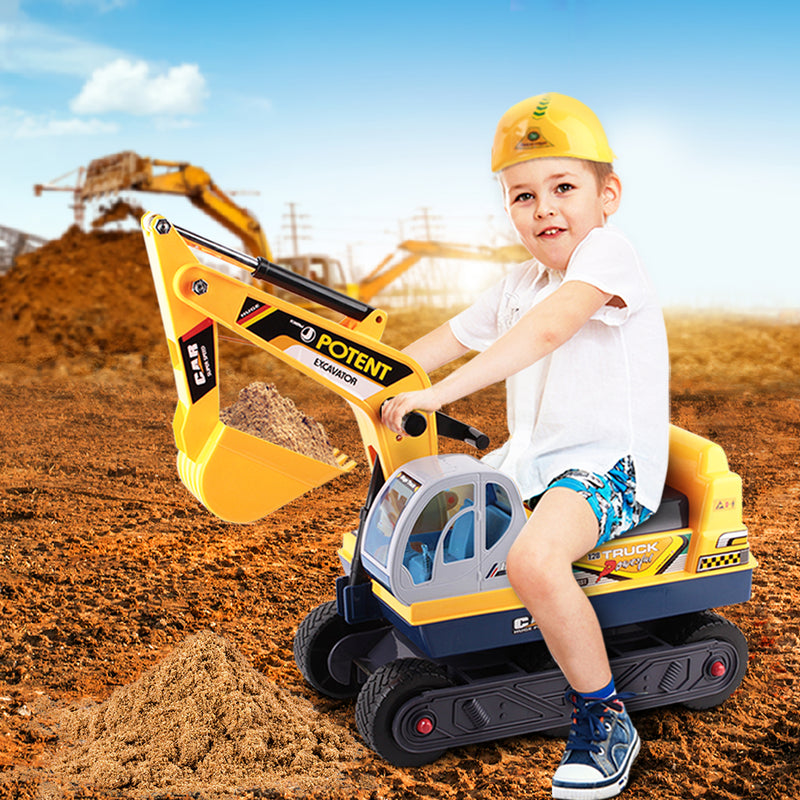 Keezi Kids Ride On Excavator - Yellow - Sale Now