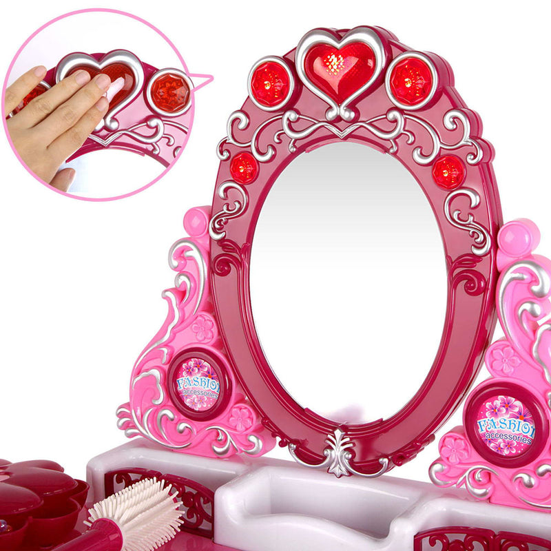 Keezi 30 Piece Kids Dressing Table Set - Pink - Sale Now