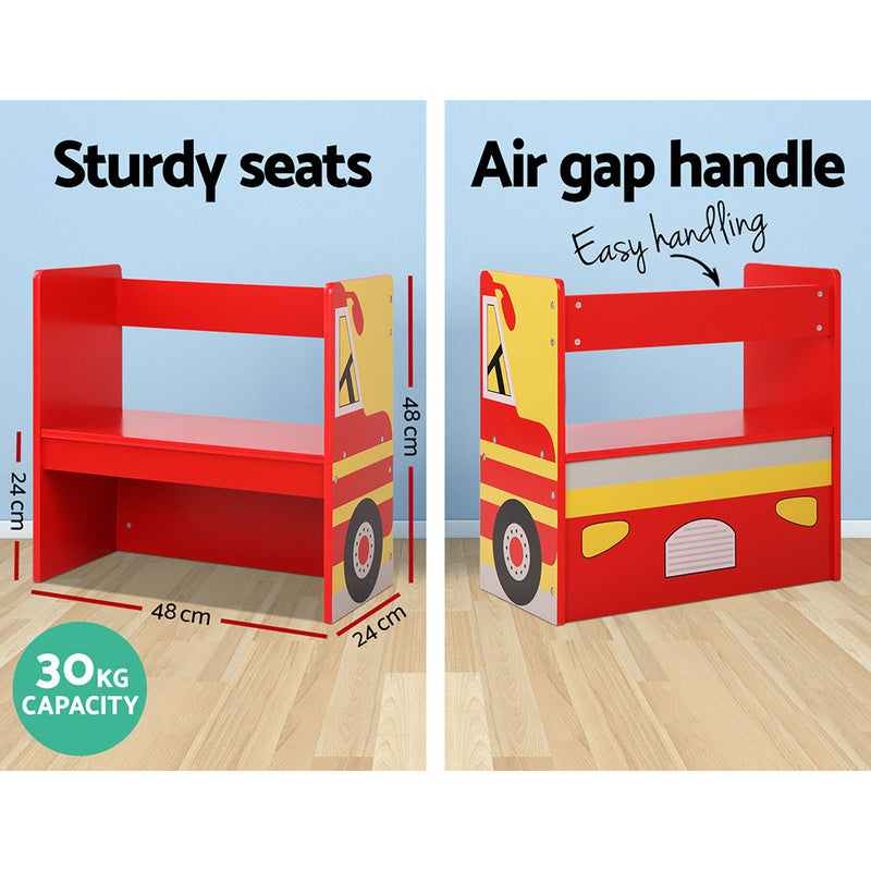 Keezi Kids Fire Truck Table & Chair Set - Sale Now
