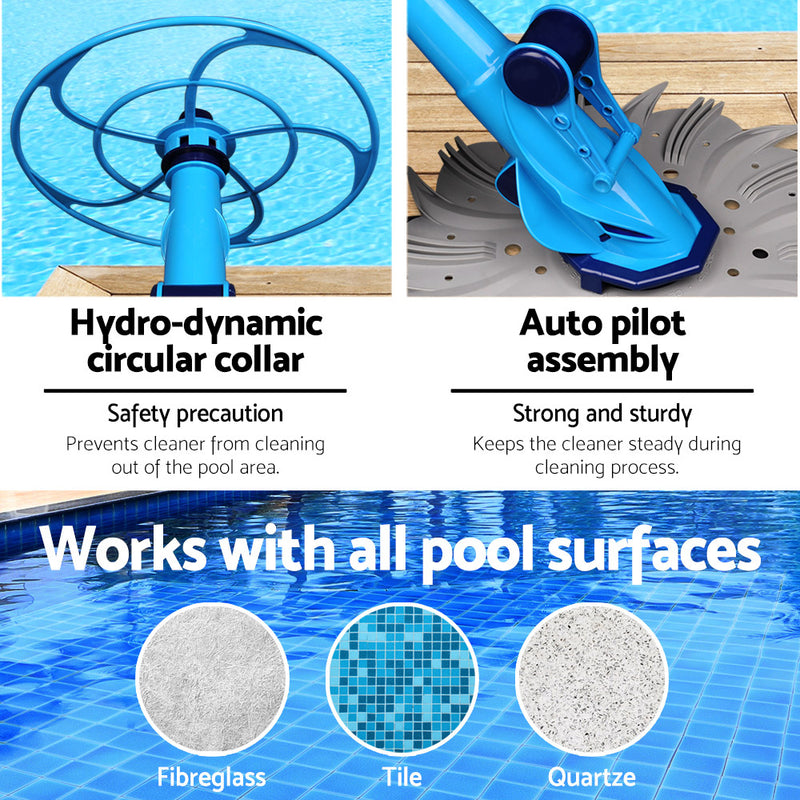 Aquabuddy Swimming Pool Cleaner Floor Climb Wall Automatic Hose Leaf Catcher - Sale Now