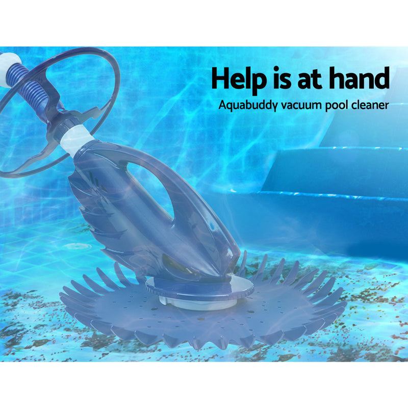 Aquabuddy Swimming Pool Cleaner Floor Climb Wall Automatic Vacuum 10M Hose - Sale Now