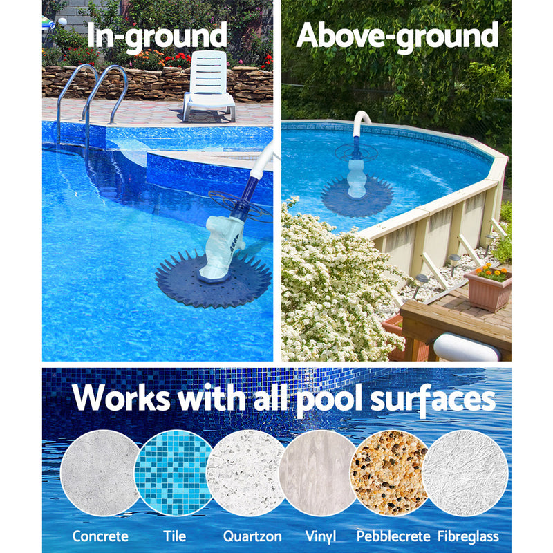 Aquabuddy Swimming Pool Cleaner Floor Climb Wall Automatic Hose Leaf Catcher 10M - Sale Now