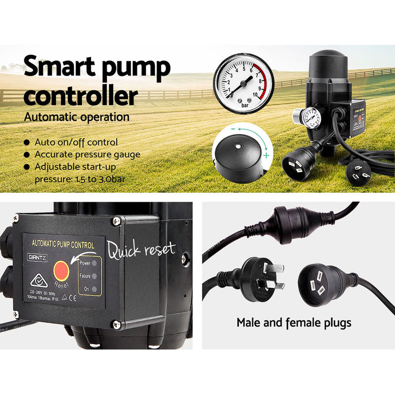 Giantz Auto Peripheral Pump Clean Water Garden Farm Rain Tank Irrigation QB60 - Sale Now