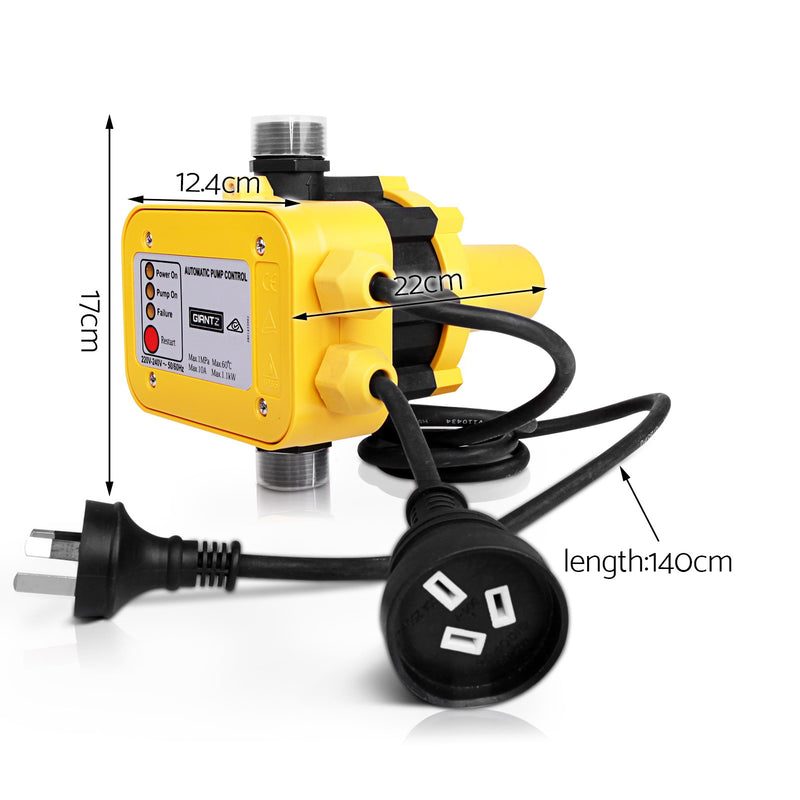 Giantz Automatic Electronic Water Pump Controller - Yellow - Sale Now
