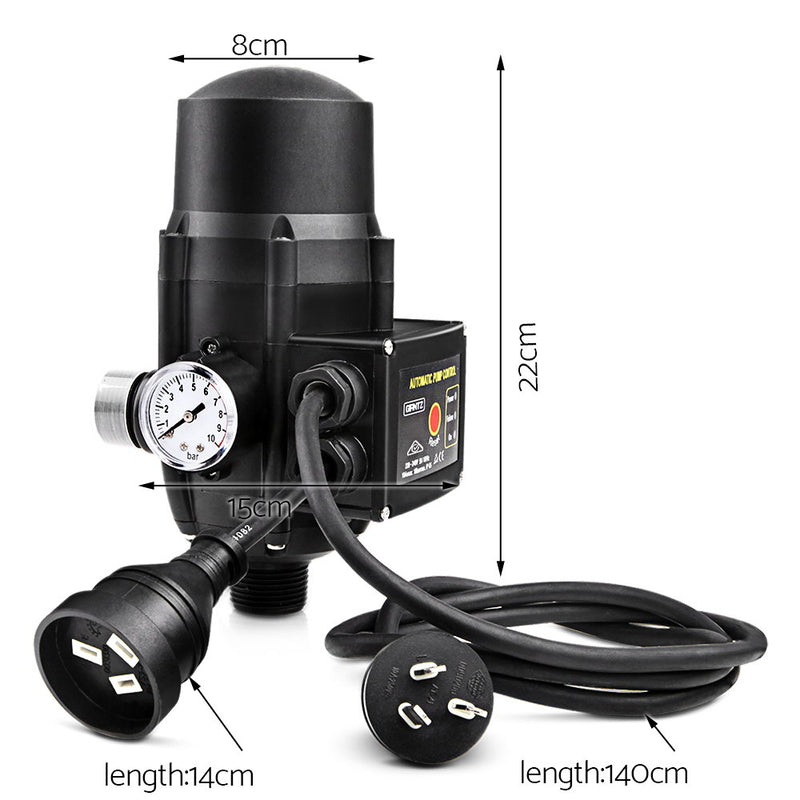 Giantz Adjustable Automatic Electronic Water Pump Controller - Black - Sale Now