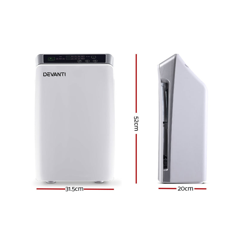 Devanti Air Purifier Purifiers HEPA Filter Home Freshener Carbon Ioniser Cleaner - Sale Now