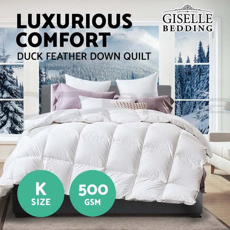 Giselle Bedding King Size Duck Down Quilt - Sale Now