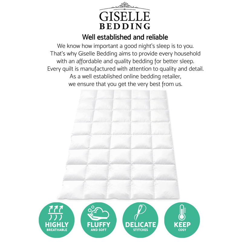 Giselle Bedding King Size Duck Down Quilt - Sale Now