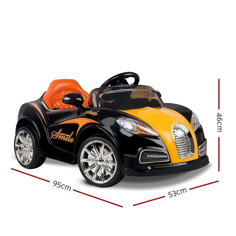 Rigo Kids Ride On Car  - Black & Orange - Sale Now