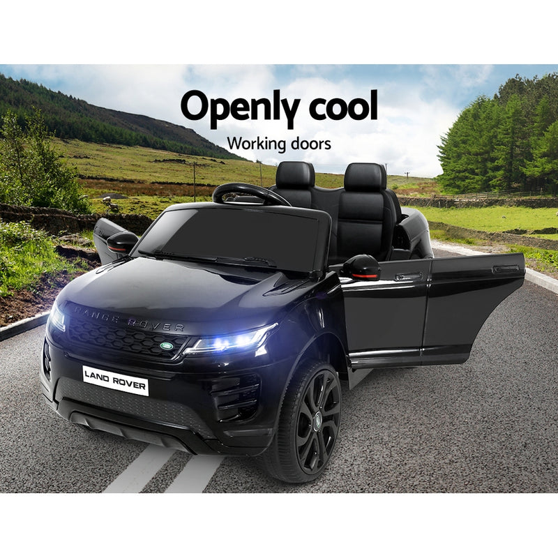 Kids Ride On Car Licensed Land Rover 12V Electric Car Toys Battery Remote Black - Sale Now