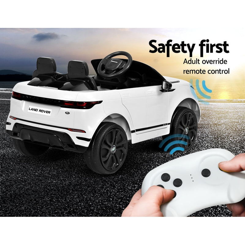 Kids Ride On Car Licensed Land Rover 12V Electric Car Toys Battery Remote White - Sale Now