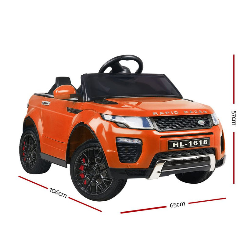 Rigo Kids Ride On Car Electric 12V Toys Orange - Sale Now