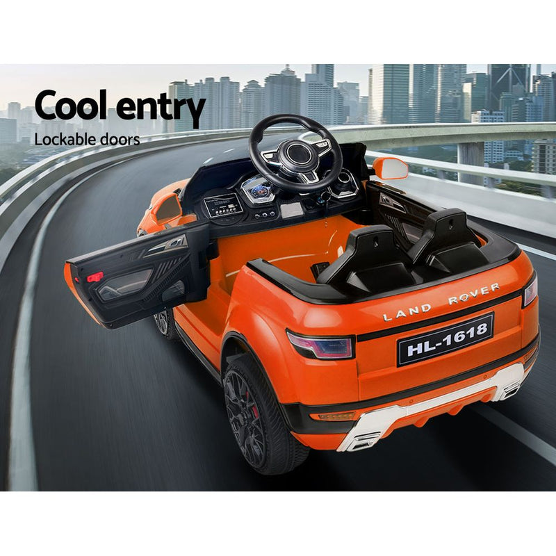 Rigo Kids Ride On Car Electric 12V Toys Orange - Sale Now