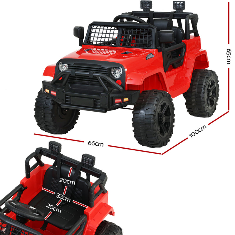 Rigo Kids Ride On Car Electric 12V Car Toys Jeep Battery Remote Control Red - Sale Now