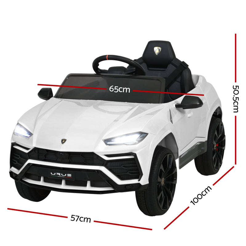 12V Electric Kids Ride On Toy Car Licensed Lamborghini URUS Remote Control White - Sale Now