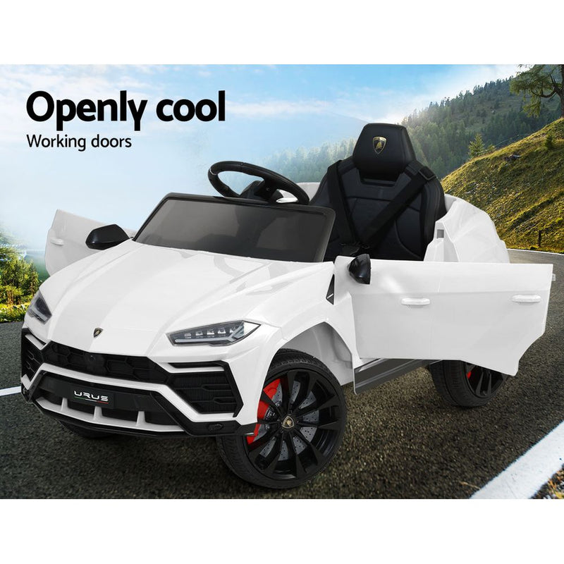 12V Electric Kids Ride On Toy Car Licensed Lamborghini URUS Remote Control White - Sale Now