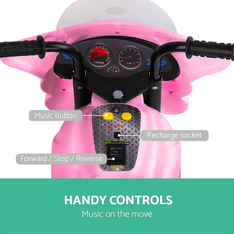 Rigo Kids Ride On Motorbike Motorcycle Car Pink - Sale Now