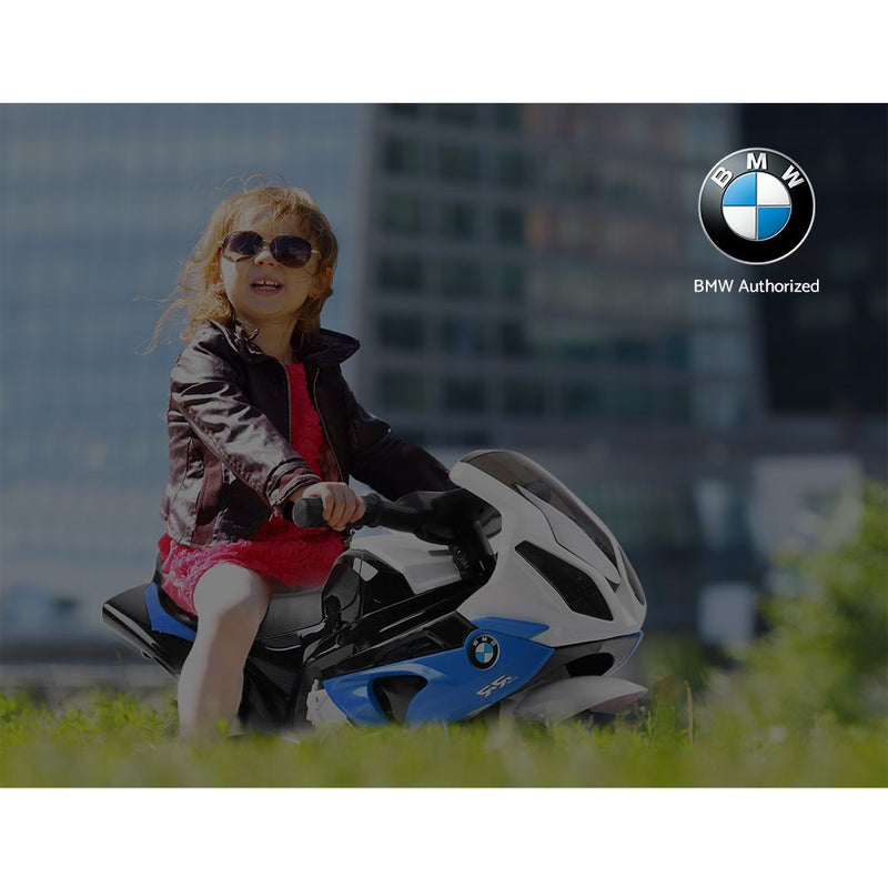 Kids Ride On Motorbike BMW Licensed S1000RR Motorcycle Car Blue - Sale Now