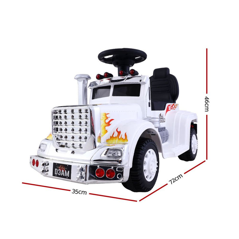 Ride On Cars Kids Electric Toys Car Battery Truck Childrens Motorbike Toy Rigo White - Sale Now