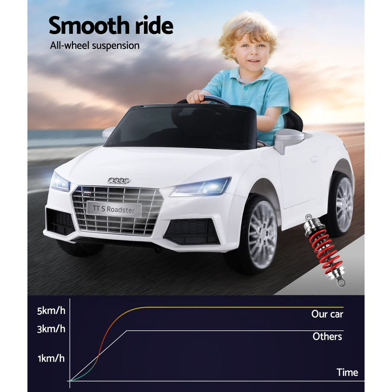 Audi Licensed Kids Ride On Cars Electric Car Children Toy Cars Battery White - Sale Now